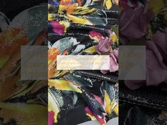 3D Flora Sequin Embroidery Tkanina Luxury Party Luxury Style Sequin Embroidered Tkanina