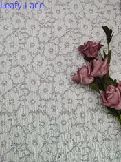 49-calowy biały kolor wysokiej jakości Spandex Floral Lace Tkanina dla damskiej odzieży kobiety suknia