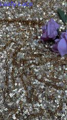 50 Inch Brown Kolor wysokiej jakości Sparkling Square Sequin sieci haftowania koronka suknia tkanina na wieczorną sukienkę