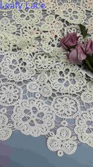 100% bawełny kości słoniowej kwiatowej eleganckiego designu miękkie rękawiczki haftowane sznurówki tkaniny pełnej szerokości dla odzieży mody