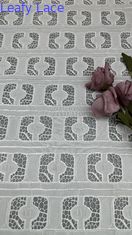 Francuzskie tkaniny z koronkowej koronką liściastej luksusowej siatki Tuli do robienia ubrań DIY