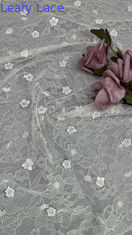 Biała francuska tkanina ze sznurówki Chantilly Luxury Sequin Lace do sukienek wieczornych i mody