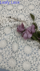 Sun Design Leafy Corded Lace Fabric Hollow-up Circle for Evening Dresses Letnie ubrania