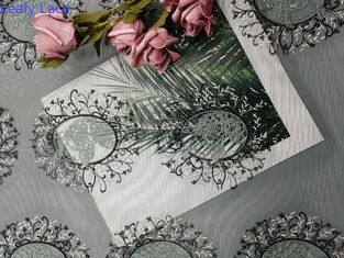 60 jardów Tulle Mesh Party Zielona haftowana tkanina koronkowa