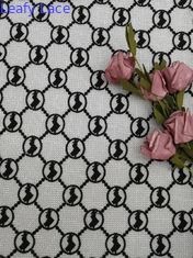 Chemiczna, rozpuszczalna w wodzie haftowana pościel Crochet Lace Fabric
