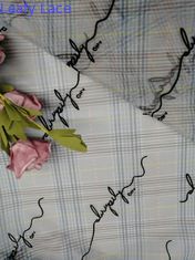 OEM Letter Pattern Flokowana siateczka Drukowana tiulowa koronka