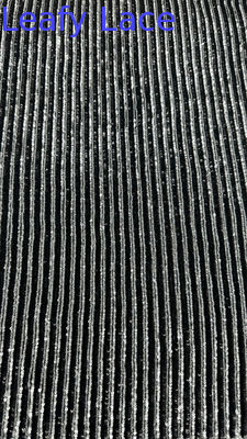 100% Polyester Leafy Sequin Embroidery Lace Fabric Shine Luxury for Wedding Party Occasions