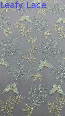 Embroidery Lace Fabric Butterfly Elegent 100% Cotton Luxury Style