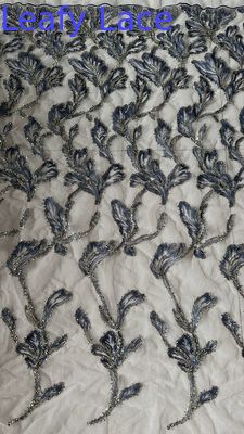 Metallic Lace Fabric High Quality Elegent Wedding 60 Yards Embroidery Fabric