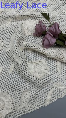 Embroidered Leafy Sequin Lace Fabric High Quality For Party Dress