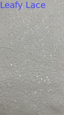 Leafy Sequin Embroidered Lace Fabric Wedding Occasion Fabric Luxury Elegant Fabric
