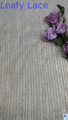 Rhombus Rib Metallic Lace Fabric For Gowns Luxury Gold Color Party Dresses