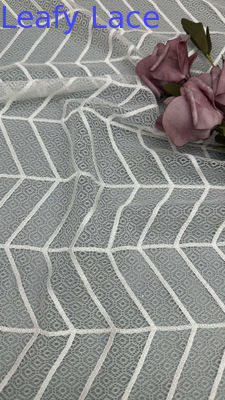 French Tulle Lace With Embroidered Spider Web Mesh Sheer Elegance With Subtle Shine