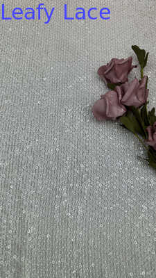 Sequin Embroidered Lace Fabric Luxary Design Floral Customized Factory for Gowns