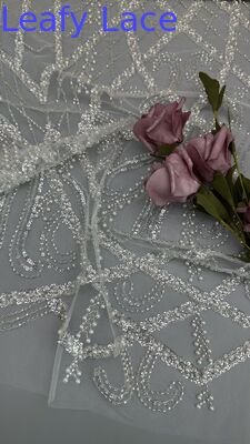 Wholesale Floral Lace Fabric for Wedding Dress Manufacturers Minimalist Lace Fabric for Modern Dresses
