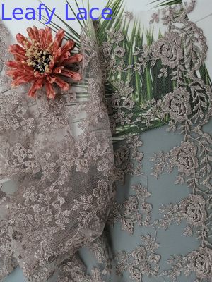 49 Inch Pink 3D Floral Soft Tulle Mesh Fabric