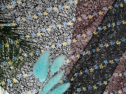 Lace Evening Dress Fabric 100% Poly Printed Lace Fabric