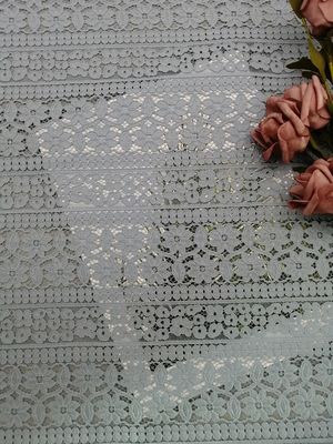 145CM Blue Cotton 3D Floral Lace Fabric For Bedding Articles