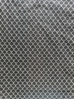 Fish Scales Pattern Black Soft Tulle Mesh Fabric