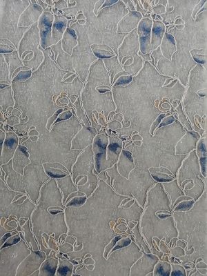 Lurex Floral Embroidered Tulle Fabric