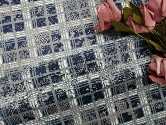 Party Colored Floral Printed Lace Fabric Evening Dress Fabric