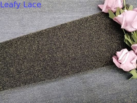 Gold Lurex Mesh Tulle Metallic Lace Fabric For Female Bottoming Shirt