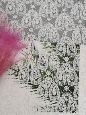 Heart Pattern Embroidery Crochet Lace Fabric Chemical Wedding Dress Lace