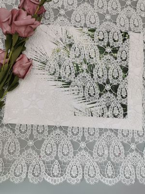 Heart Pattern Embroidery Crochet Lace Fabric Chemical Wedding Dress Lace