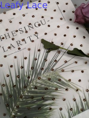 Flocked Voile Tulle Printed Lace Fabric Little Girl Dress Embroidery