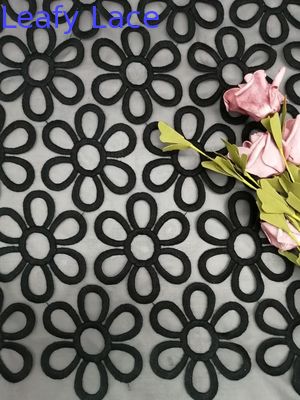 Big Floral Cotton 100% Silk Embroidery Lace Fabric