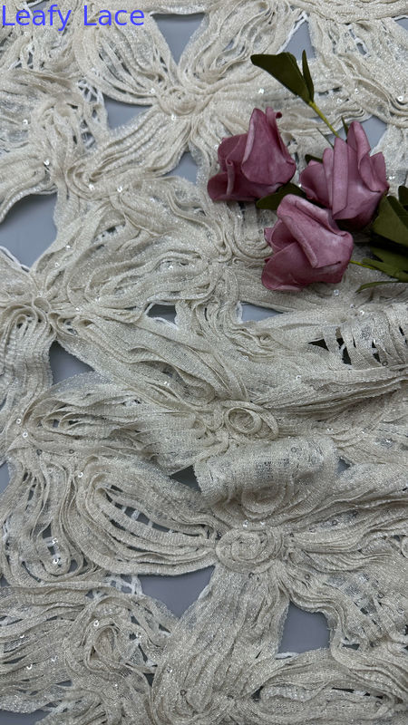 Metallic Sequin Lace Fabric Durable and Elegant Luxary Embroidery Fabric  Wedding Birthday Occasions Hight Quality Metallic Sequin Lace Fabric