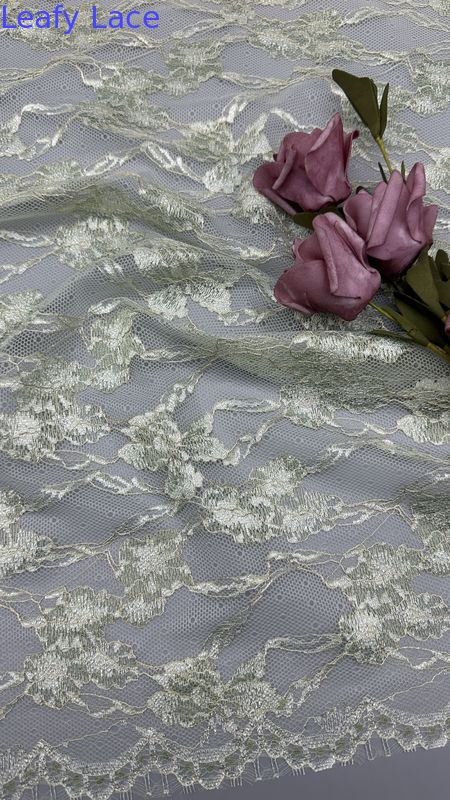 Luxury INS Embroidered Mesh Lace Tulle with Floral Stitching for Elegant Wedding Gowns