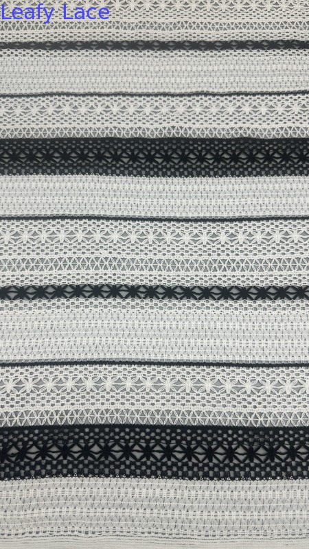 Black and White different Pattern Lace Fabric Guipure Elegant Luxary Hollow-up for Bridal