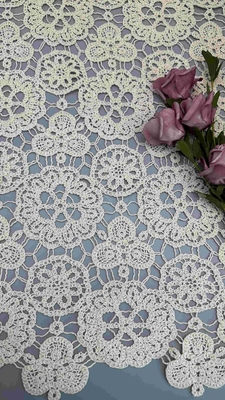 100% bawełny kości słoniowej kwiatowej eleganckiego designu miękkie rękawiczki haftowane sznurówki tkaniny pełnej szerokości dla odzieży mody