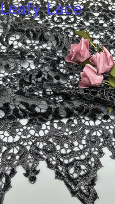 Luxury Shine Sequin Embroidery Elegantne tkaniny koronkowe Luxury knitted 3D Flower Embroidery Fabric Lace Fabric Dinner Urodziny Wysokiej jakości tkanina dla dam