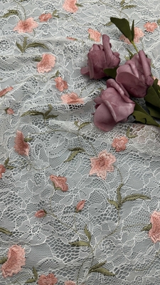 Kwiatowe Eleganckie haftowanie Sznurówka Tkanina impreza 100% bawełna Wysokiej jakości luksusowy styl