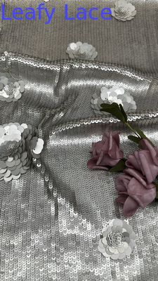 Luxury Sequin Embroidery Fabric Shining Lace 100% Polyester Evening Occasion Fabric