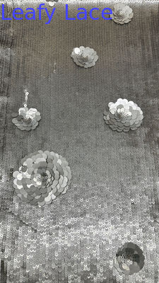 Luxury Sequin Embroidery Fabric Shining Lace 100% Polyester Evening Occasion Fabric