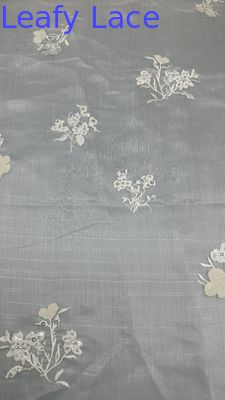 Wysokiej jakości tkanina z sieci kwiatowej Tulle Breathe Mesh Lace Fabric Leafy Sequin Fabric