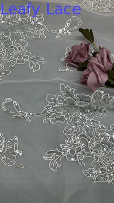 Luxury Sequin Broderowane Tkaniny Koronka Tkanina Nowe kolekcje dla odzieży Sukienki i design mody