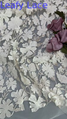 Elegancka koronkowa siatka z kwiatowym wzorem do szycia sukienek, miękka, lekka