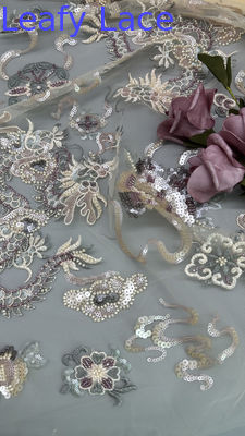 Maskowany płaszcz Sequin Embroidered Sznurówka Tkanina dla eleganckiego oddychania Wysokiej jakości sukienki wieczerzowe Tkanina