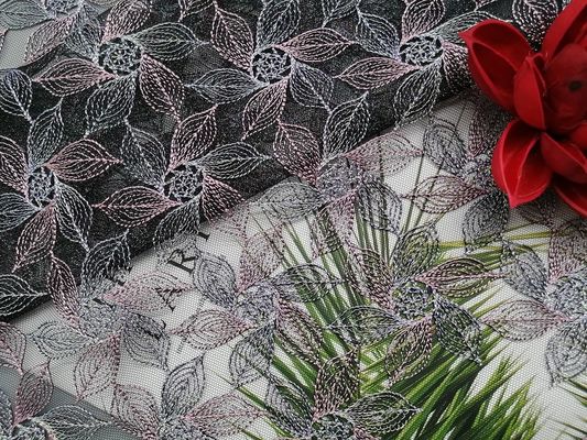 80 jardów Kwiatowy kolorowy haft dla małych dziewczynek