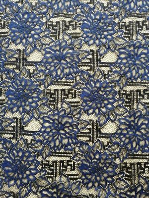 Tekstylia domowe Big Flower Blue Corded Lace Fabric For Little Girl Dress