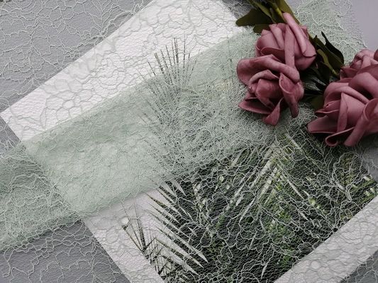 100% poliestrowa koronkowa tkanina sznurowana Dostosowana kolorowa haftowana tkanina