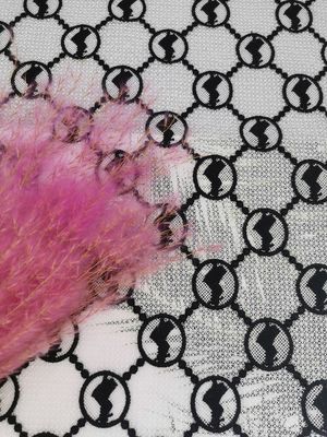 Chemiczna, rozpuszczalna w wodzie haftowana pościel Crochet Lace Fabric